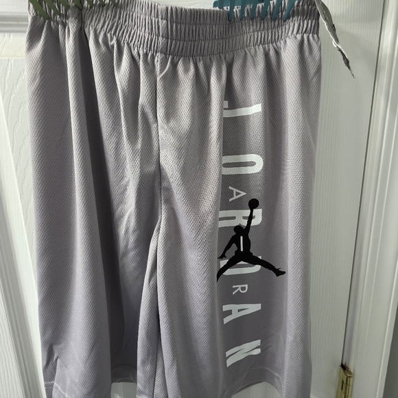 Jordan Light Gray Athletic Shorts - Picture 1 of 3